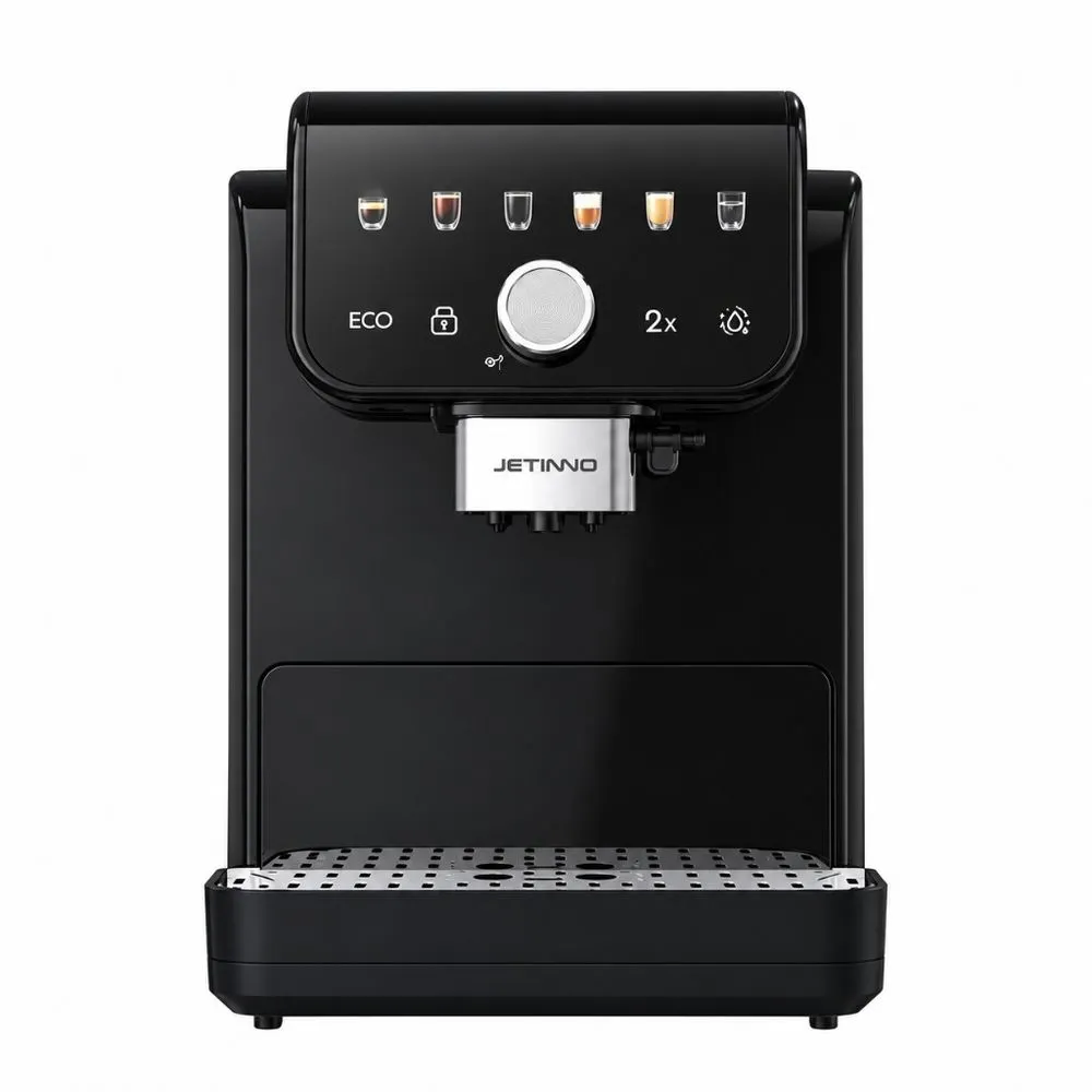 Máquina de Café Espresso Superautomática Jetinno JL05B 220V – Moinho Flat SGH64 e Espumador de Leite Fresco